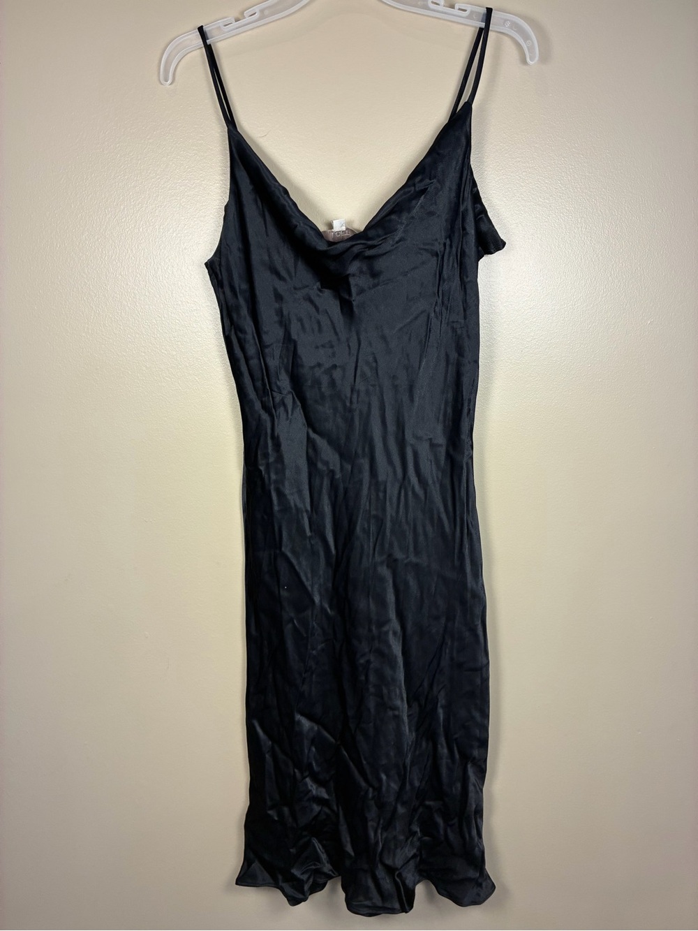 LOFT Satin Cowl Neck Satin Midi Slip Dress - Picture 1 of 12